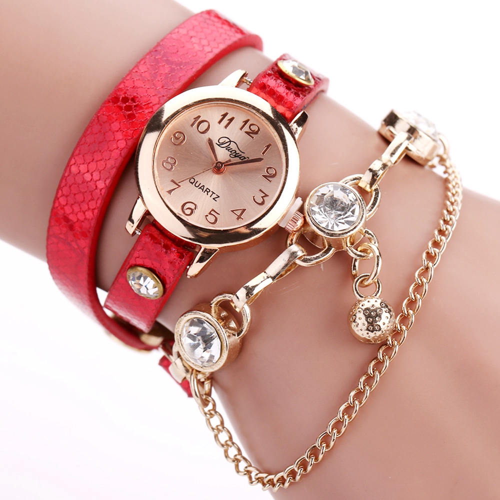 DUOYA-Retro-Style-Pendant-Bracelet-Watch-Rose-Gold-Case-Leather-Strap-Quartz-Watches-1297072