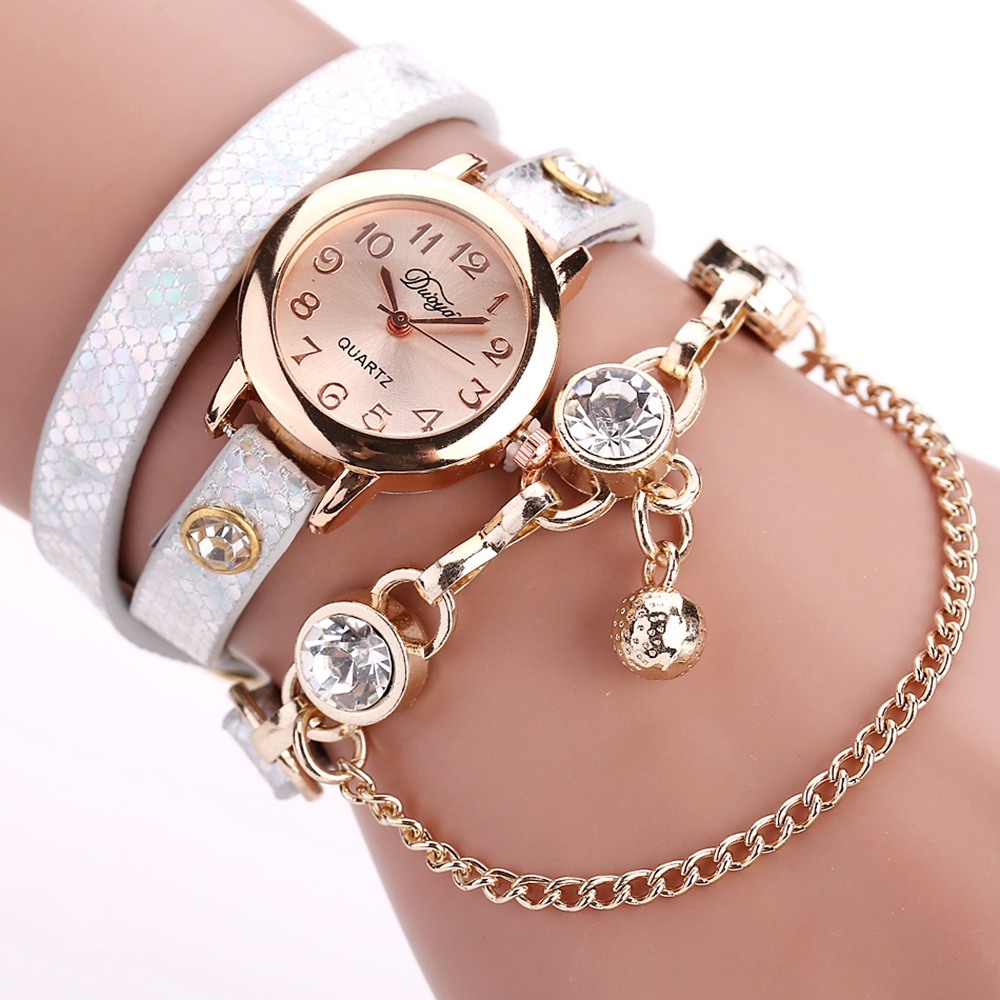 DUOYA-Retro-Style-Pendant-Bracelet-Watch-Rose-Gold-Case-Leather-Strap-Quartz-Watches-1297072