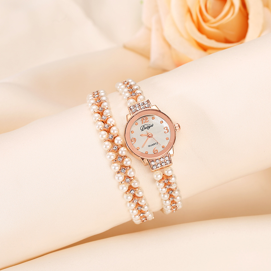DUOYA-Women-Pearl-Bracelet-Round-Square-Crystal-Case-Quartz-Watch-1410186