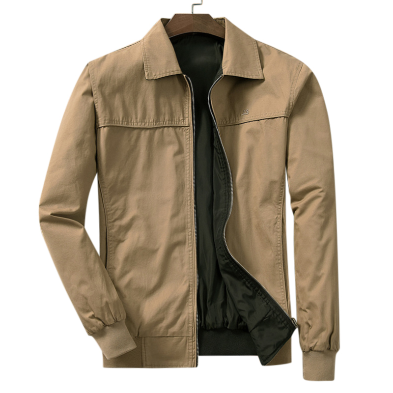 Mens-Turn-Down-Collar-Casual-Busniess-Spring-Autumn-Jacket-Solid-Color-Coat-1380775