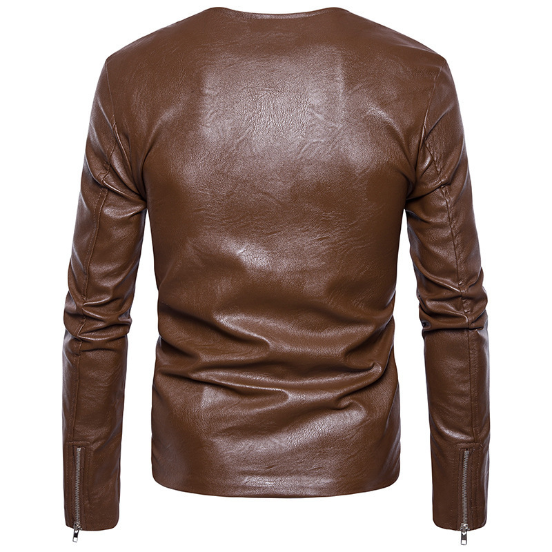 Diagonal-Double-Zipper-O-Neck-PU-Faux-Leather-Jacket-for-Men-1343540