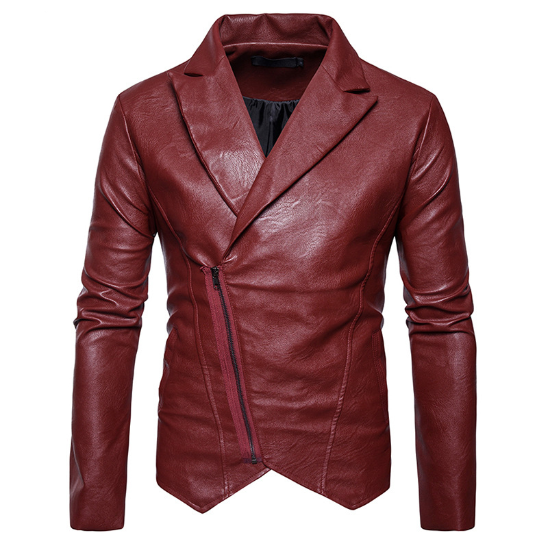 Fashion-Personality-Lapel-Oblique-Zipper-Irregular-Hem-Slim-PU-Faux-Leather-Jacket-for-Men-1262370