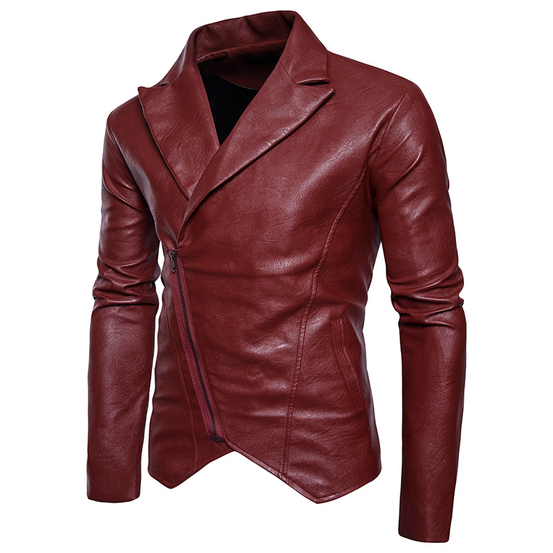 Fashion-Personality-Lapel-Oblique-Zipper-Irregular-Hem-Slim-PU-Faux-Leather-Jacket-for-Men-1262370