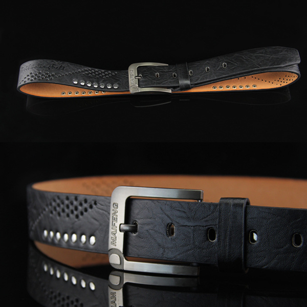 108CM-Mens-Retro-Cowboy-Belt-Leisure-Wild-Hollow-Rivet-Punk-Leather-Pin-Belt-Waistband-Strips-1135429