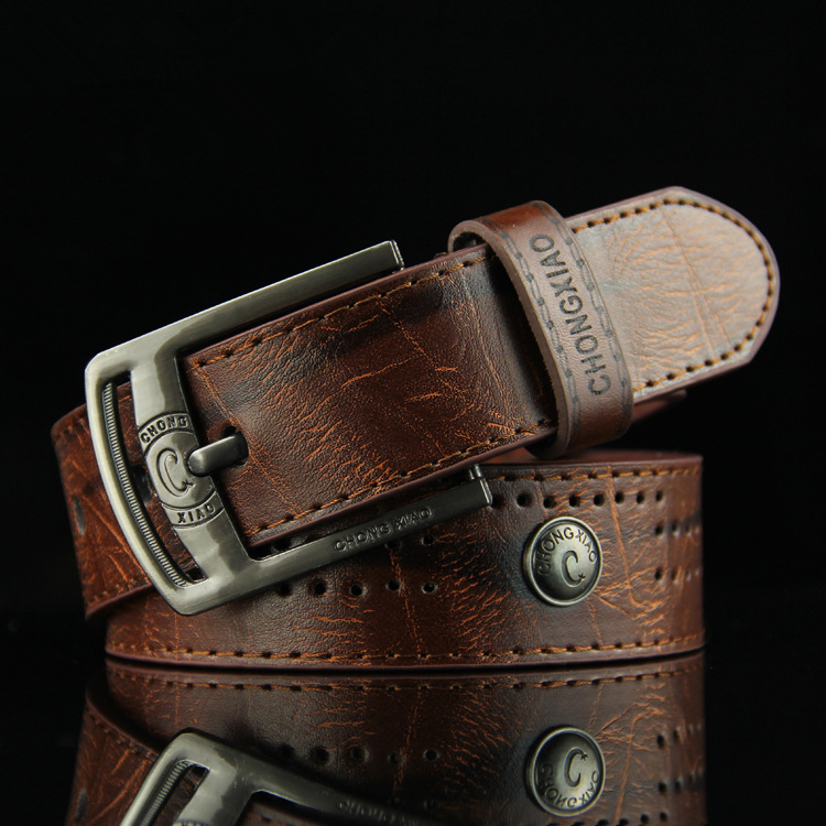 110CM-Mens-PU-Leather-Cowboy-Belt-Leisure-Wild-Porous-Rivet-Punk-Pin-Belt-Waistband-Strips-1135426