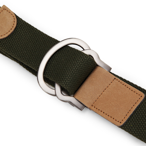 115CM-Men-Double-Ring-Loop-Canvas-Belt--Alloy-Leather-Buckle-Pants-Strip-992439