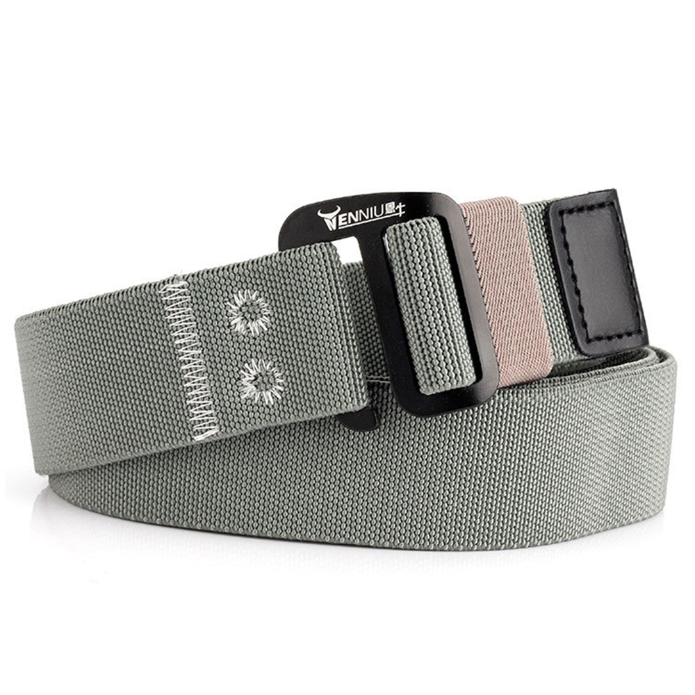 120-Men-Aluminum-9-Word-Buckle-Nylon-Elastic-Belt-Outdoor-Woven-Canvas-Belt-1288441