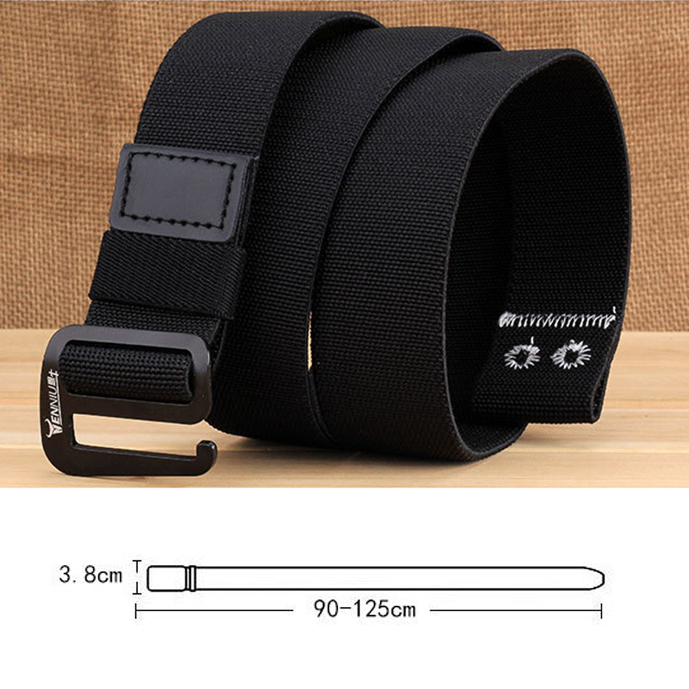 120-Men-Aluminum-9-Word-Buckle-Nylon-Elastic-Belt-Outdoor-Woven-Canvas-Belt-1288441