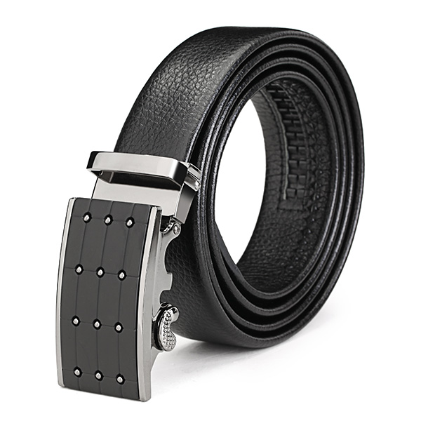 120CM-Men-First-Floor-Cowhide-Grid-Frosted-Gold-Alloy-Adjustable-Automatic-Buckle-Belt-1010385