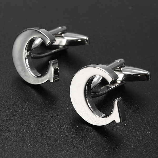 Men-Shirt-Suit-Wedding-Letter-Stainless-Steel-Silver-Cufflinks-Gift-915152