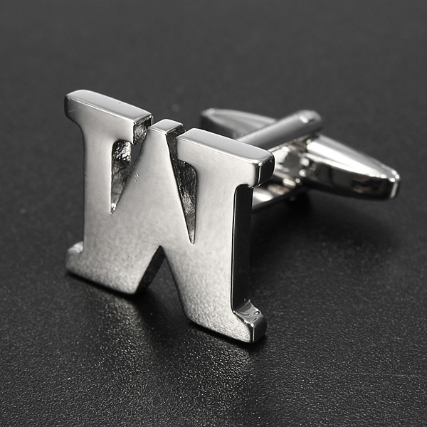 Men-Shirt-Suit-Wedding-Letter-Stainless-Steel-Silver-Cufflinks-Gift-915152