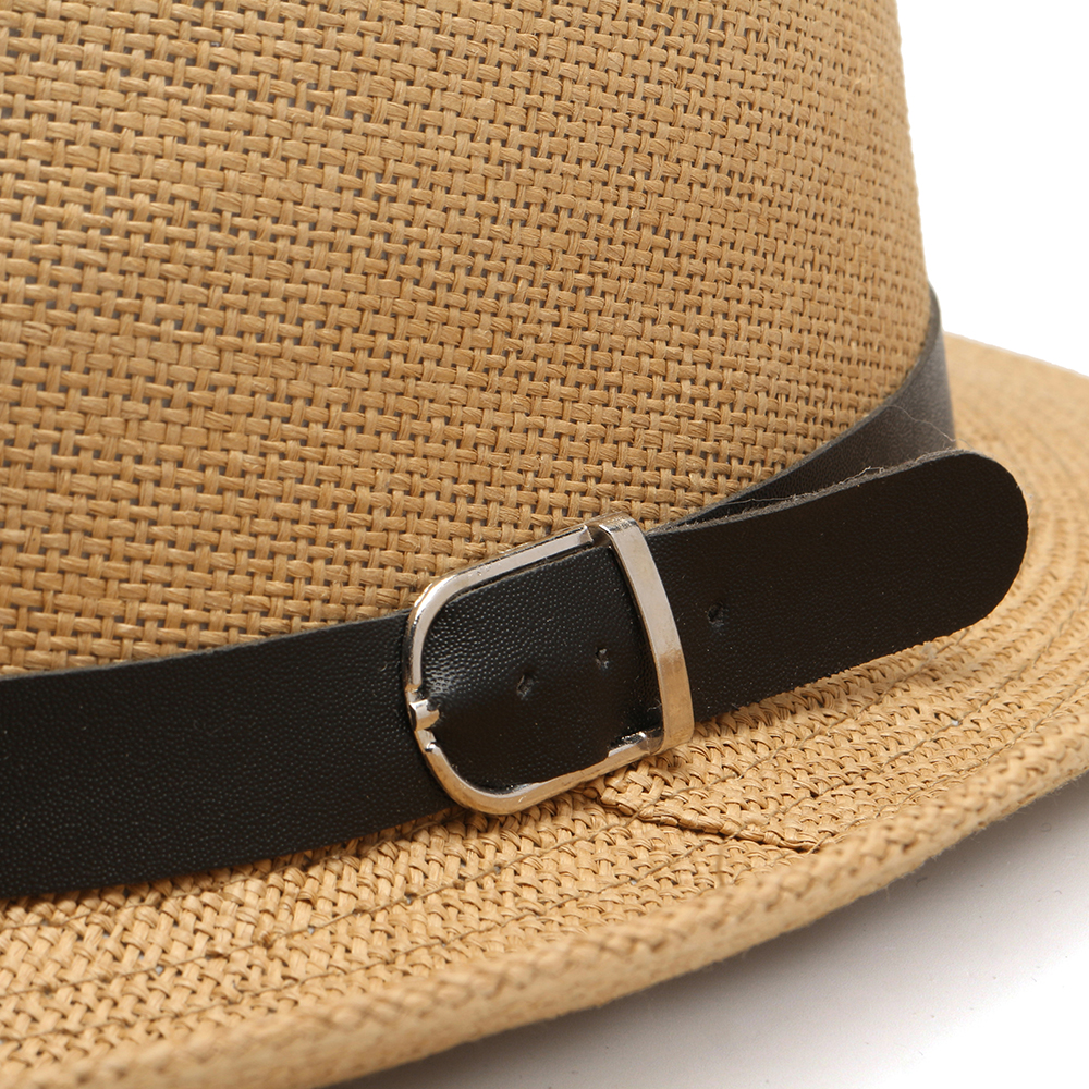 Bang-good-Men-Women-Summer-Outdoor-Sunshade-Straw-Hat-Solid-Color-Beach-Jazz-Hat-1327253