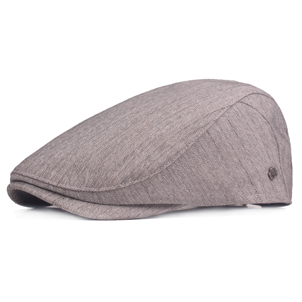 Cotton-Stripe-Dad-Hats-Mens-Adjustable-Beret-Caps-Outdoor-Newsboy-Hunting-Hats-1285846