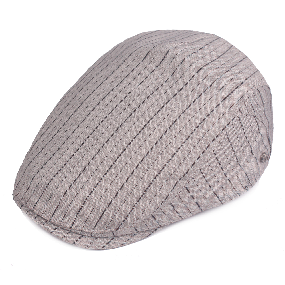 Cotton-Stripe-Dad-Hats-Mens-Adjustable-Beret-Caps-Outdoor-Newsboy-Hunting-Hats-1285846