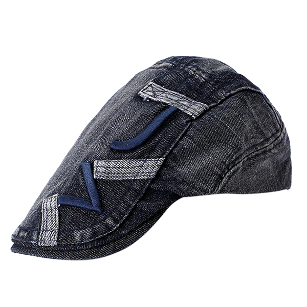 Cowboy-Embroidery-Denim-Cotton-Cap--Leisure-Outdoor-Couple-Beret-Hat-1098744