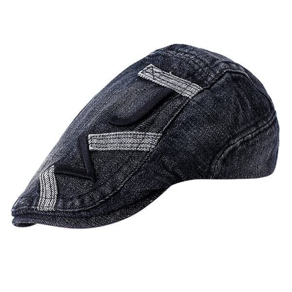 Cowboy-Embroidery-Denim-Cotton-Cap--Leisure-Outdoor-Couple-Beret-Hat-1098744