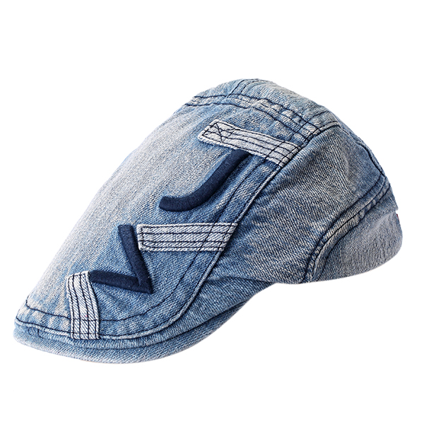 Cowboy-Embroidery-Denim-Cotton-Cap--Leisure-Outdoor-Couple-Beret-Hat-1098744