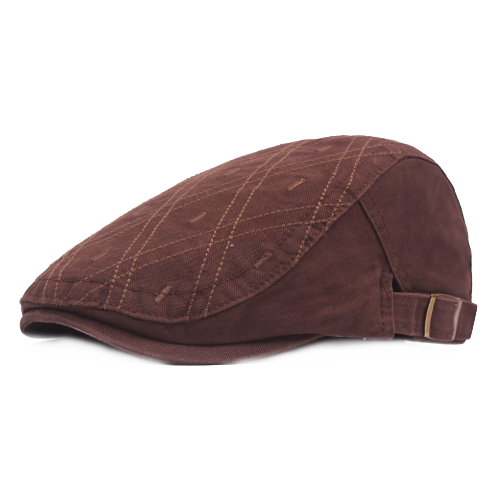 Dad-Cotton-Hats-Mens-Plaid-Adjustable-Beret-Caps-Outdoor-Newsboy-Hunting-Hats-1285847