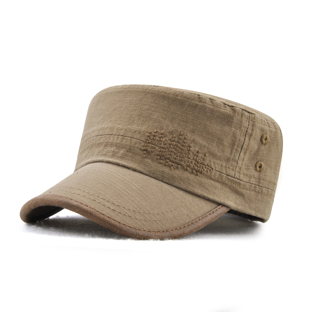 Dad-Summer-Adjustable-Flat-Hats-Outdoor-Cotton-Military-Peaked-Cap-Mens-1288769