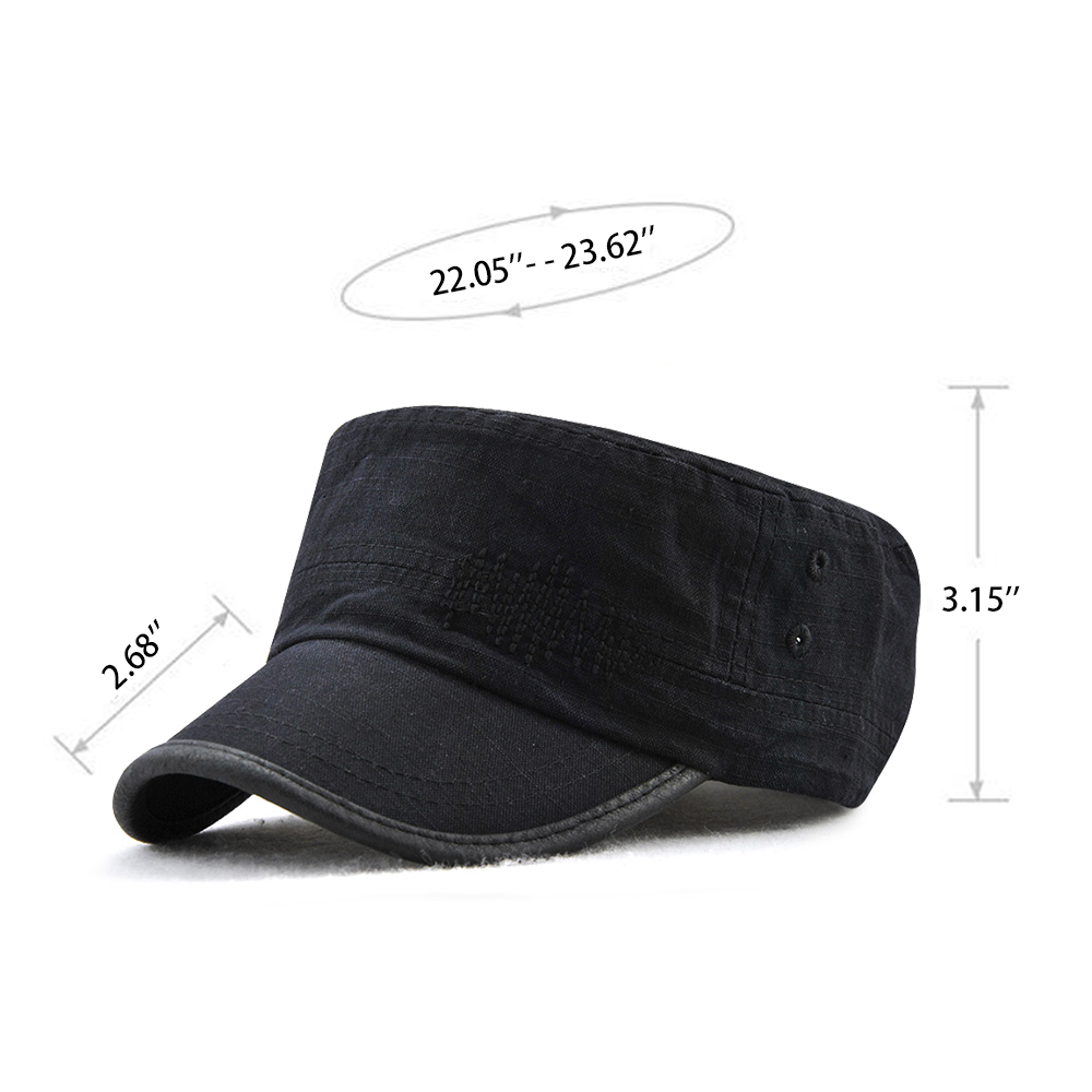 Dad-Summer-Adjustable-Flat-Hats-Outdoor-Cotton-Military-Peaked-Cap-Mens-1288769