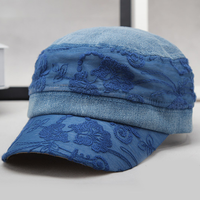 Men-Women-Outdoor-Cotton-Cowboy-Flat-Hat-Breathable-Sweat-absorbing-Travel-Military-Cap-1338474