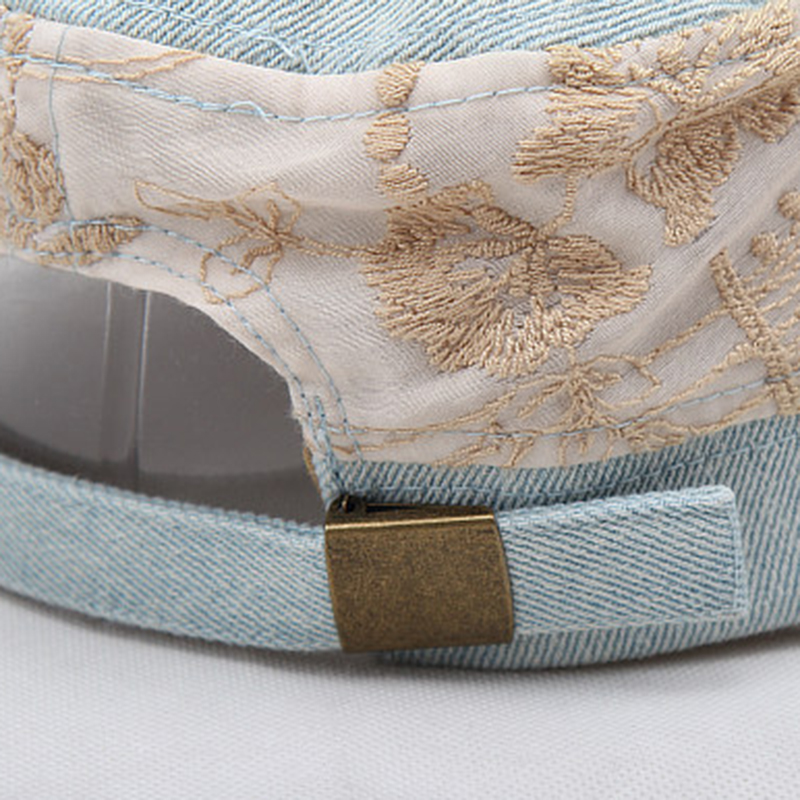Men-Women-Outdoor-Cotton-Cowboy-Flat-Hat-Breathable-Sweat-absorbing-Travel-Military-Cap-1338474