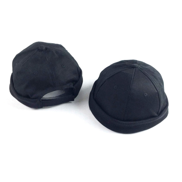 Mens-Vintage-Black-Skull-Cap-Sailor-Cap-Worker-Sailorcap-Rolled-Cuff-Brimless-Hat-1147771