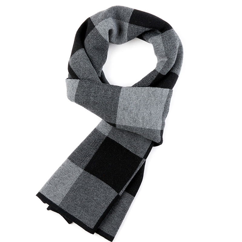 180CM-Men-Winter-Patchwork-Thicken-Warm-Scarves-Knitting-Soft-Neckercheif-Scarf-1200701