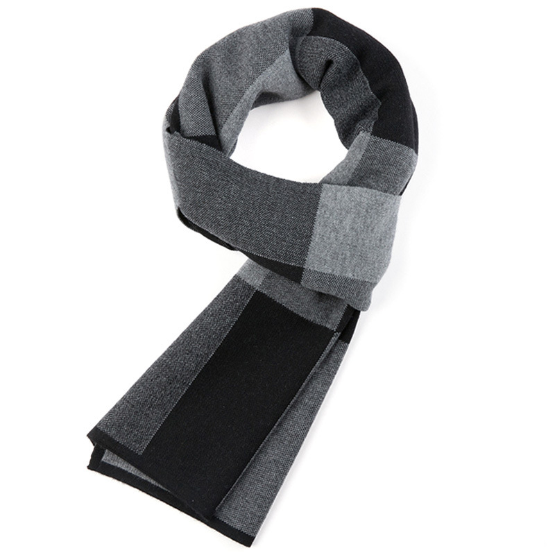 180CM-Men-Winter-Patchwork-Thicken-Warm-Scarves-Knitting-Soft-Neckercheif-Scarf-1200701