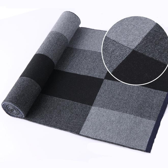 180CM-Men-Winter-Patchwork-Thicken-Warm-Scarves-Knitting-Soft-Neckercheif-Scarf-1200701