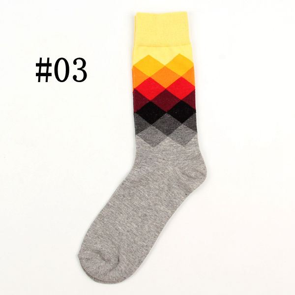 British-Style-Multicolor-Socks-Casual-Men-Cotton-Long-Cylinder-Rhombus-Socks-1101418