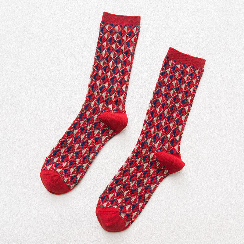 Men-Plaid-Medium-Long-Tube-Socks-Outdoor-Casual-Deodorization-Athletic-Sock-1365608