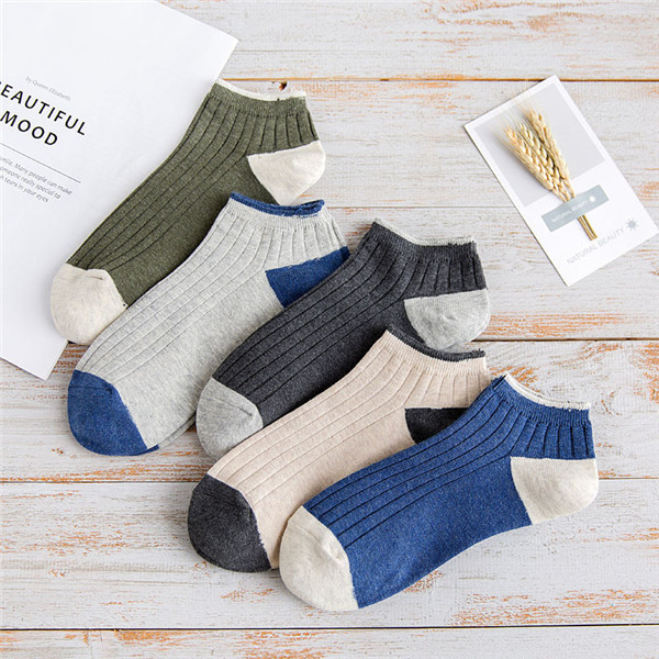 Mens-Cotton-Stripe-Patchwork-Invisible-Socks-Outdoor-Sport-No-Show-Boat-Liner-Sneaker-Slippers-Socks-1265964