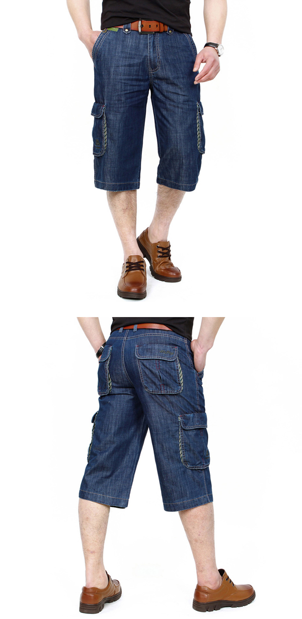 AFSJEEP-Mens-Summer-Outdoor-Multi-pocket-Loose-Straight-Leg-Cargo-Shorts-Casual-Denim-Shorts-Big-Siz-1136236