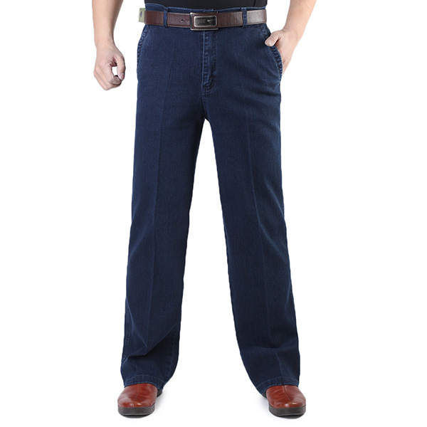 Men-Mid-aged-Thicken-Plus-Size-Classical-Casual-Jeans-Loose-Straight-Leg-High-Waist-Pants-1086375