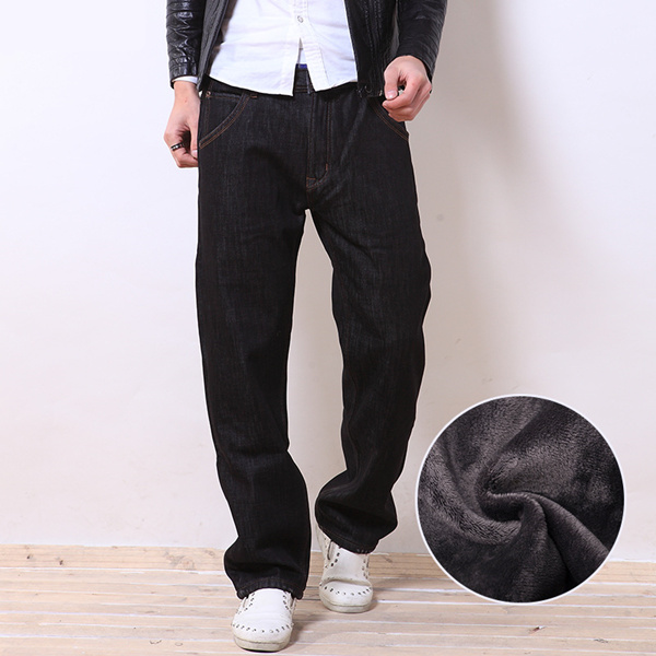 Men-Winter-Thicken-Fleece-Jeans-Casual-Loose-Straight-Legs-Plus-Size-Warm-Black-Pants-1090257
