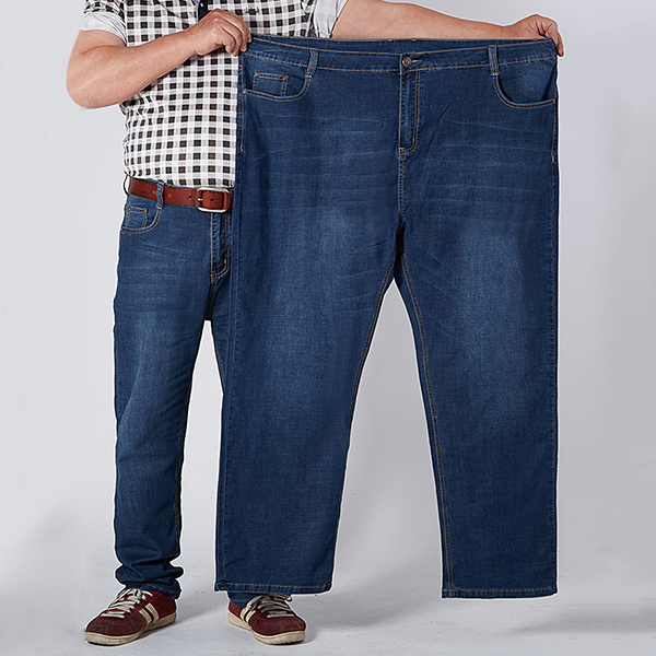 Mens-Big-Size-Jeans-Business-Straight-Legs-Loose-Elastic-Mid-Waist-Denim-Pants-1228726