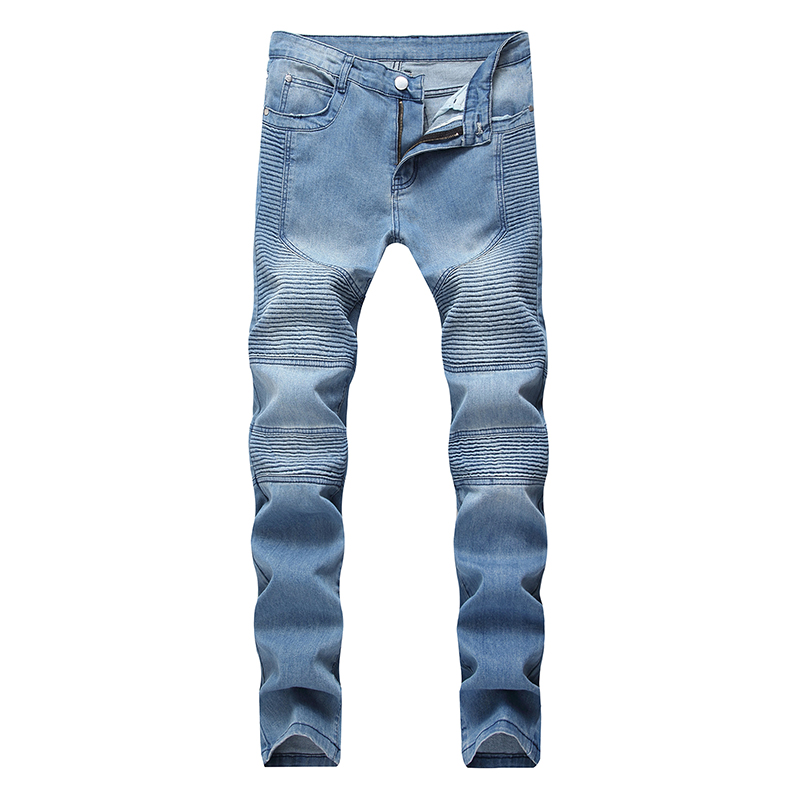 Mens-Fashion-Breathable-Fold-Stitching-Zipper-Washed-Cotton-Slim-Casual-Jeans-1398851