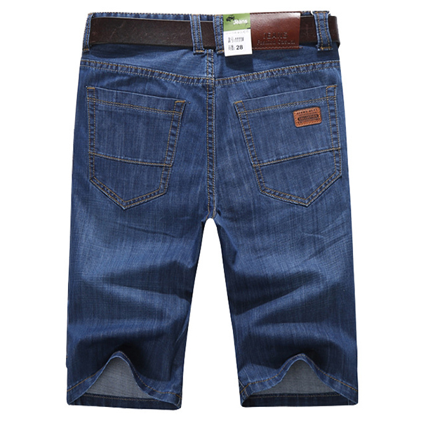 Mens-Thin-Summer-Fashion-Mid-Rise-Denim-Shorts-Knee-Length-Casual-Jeans-1164235