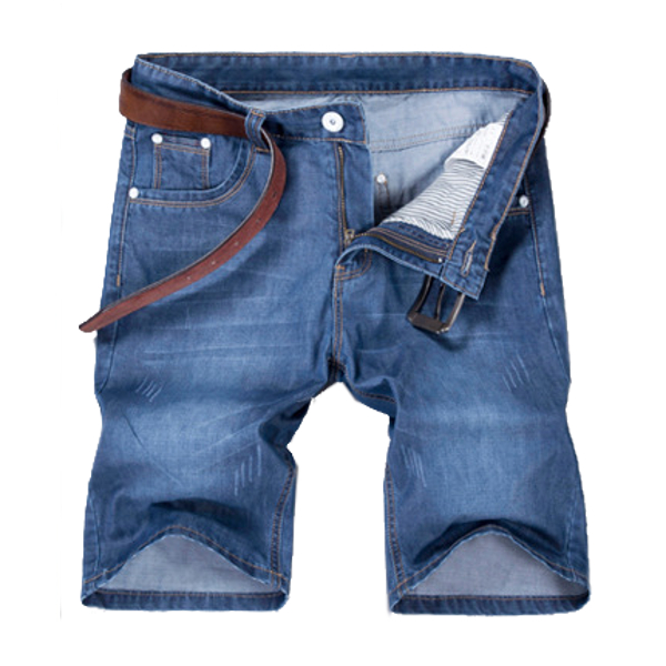 Plus-Size-Mens-Summer-Denim-Washed-Casual-Slim-Fit-Knee-Length-Jeans-Shorts-1067216