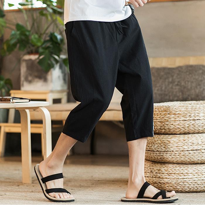 Chinese-Style-Cotton-Linen-Loose-Wide-Leg-Pants-Mens-Large-Size-Casual-Calf-Length-Pants-1339540