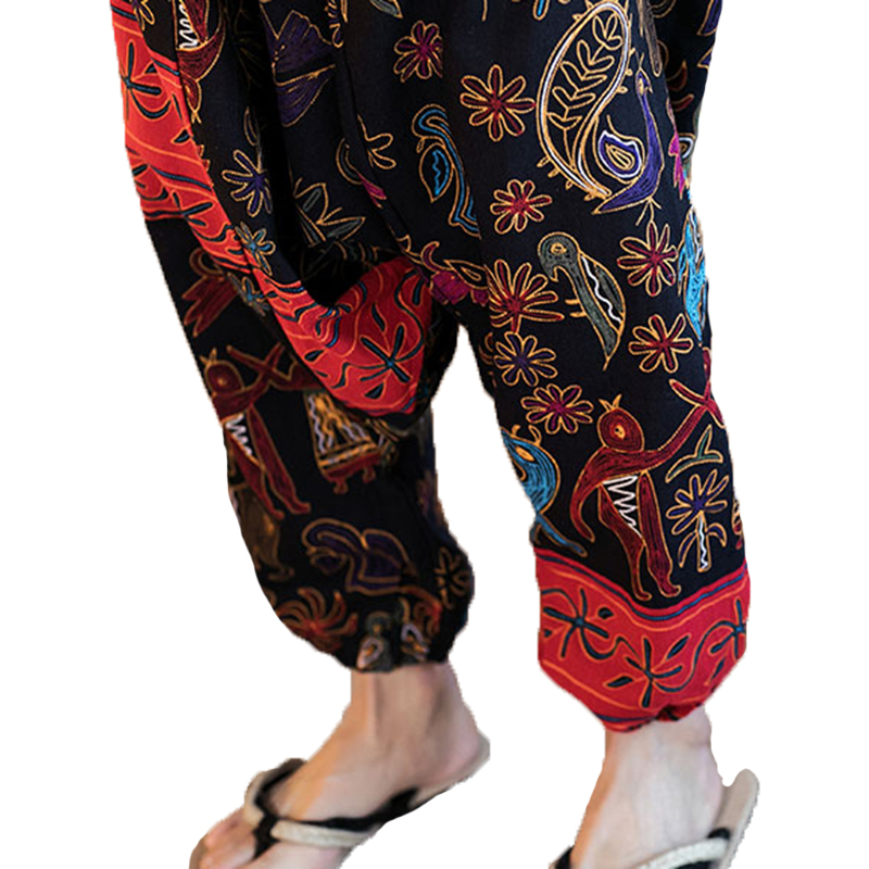 INCERUN-Men-Ethnic-Printing-Loose-Casual-Harem-Trousers-Cotton-Big-Size-Pants-1402111