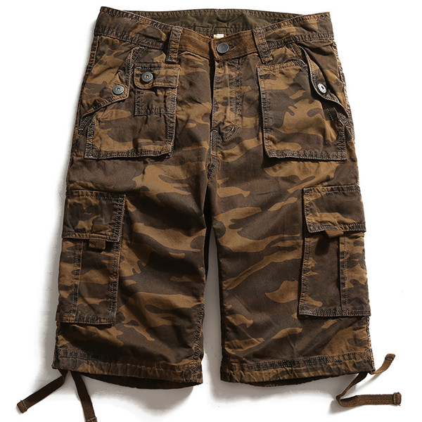 Camouflage-Big-Multi-Pocket-Summer-Loose-Cotton-Cargo-Shorts-Size-30-40-1079047