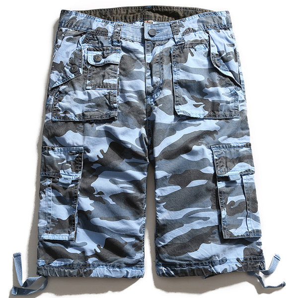 Camouflage-Big-Multi-Pocket-Summer-Loose-Cotton-Cargo-Shorts-Size-30-40-1079047