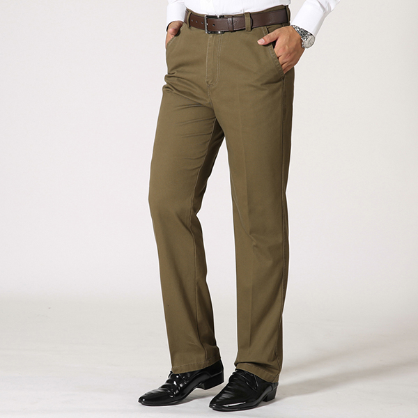 Mens-Business-Cotton-Breathable-Suit-Pants-Summer-Straight-Leg-Solid-Color-Casual-Trousers-1264684