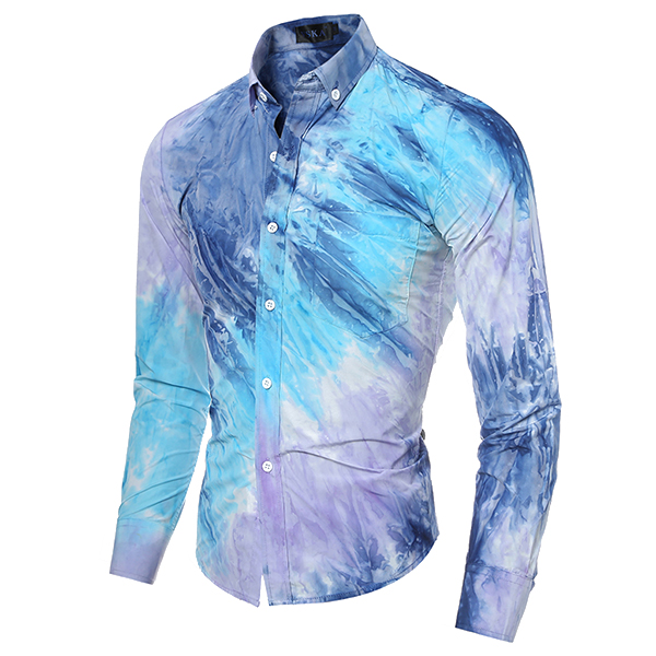 Bandhnu-Tie-dyed-Three-color-Stitching-Graffiti-Slim-Fit-Button-up-Design-Shirt-for-Men-1164319