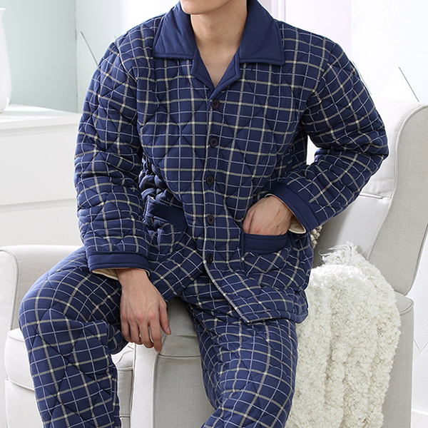 Casual-Home-Winter-Thick-Warm-Quilted-Plaid-Lapel-Collar-Pajamas-Sets-for-Men-1224464