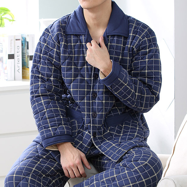 Casual-Home-Winter-Thick-Warm-Quilted-Plaid-Lapel-Collar-Pajamas-Sets-for-Men-1224464