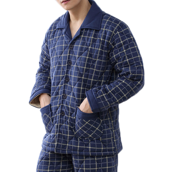 Casual-Home-Winter-Thick-Warm-Quilted-Plaid-Lapel-Collar-Pajamas-Sets-for-Men-1224464