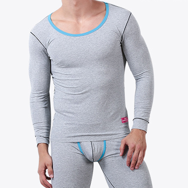 Fall-Thermal-Cotton-Breathable-Elastic-O-Neck-Patchwork-Warm-Pajamas-Set-for-Men-1197428